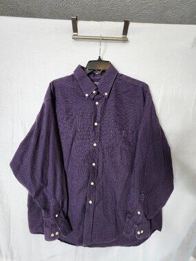 Rountree & Yorke Men’s XL Long Sleeve Button‑Down Shirt – 100% Cotton